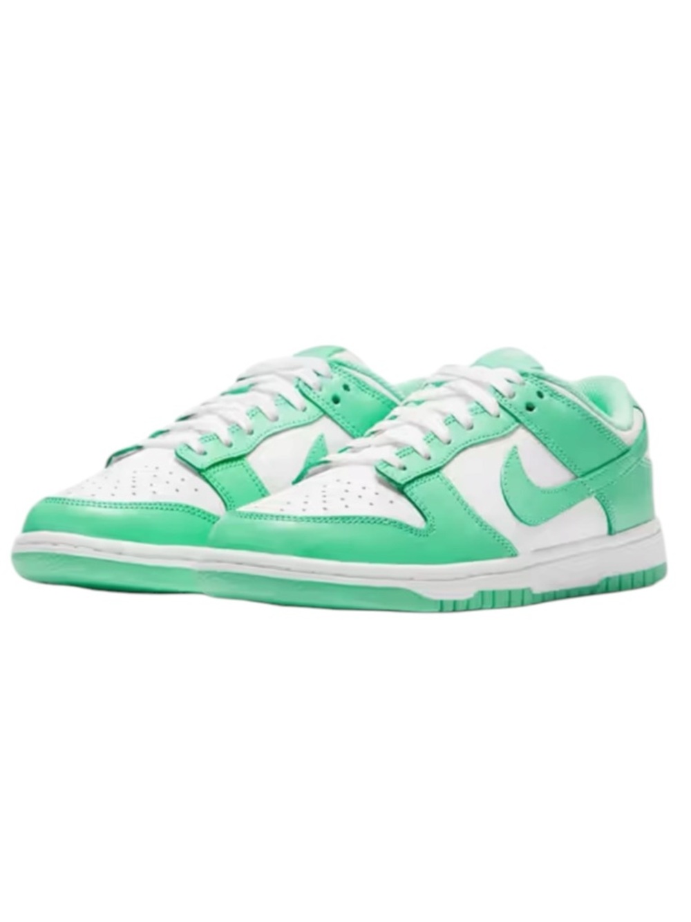 NIKE | Nike Dunk Low in White/Green Glow/White